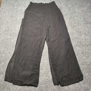 Vintage JR Nites Caliendo Pants Size 8 Black Wide Split Leg Sheer Beach Coastal